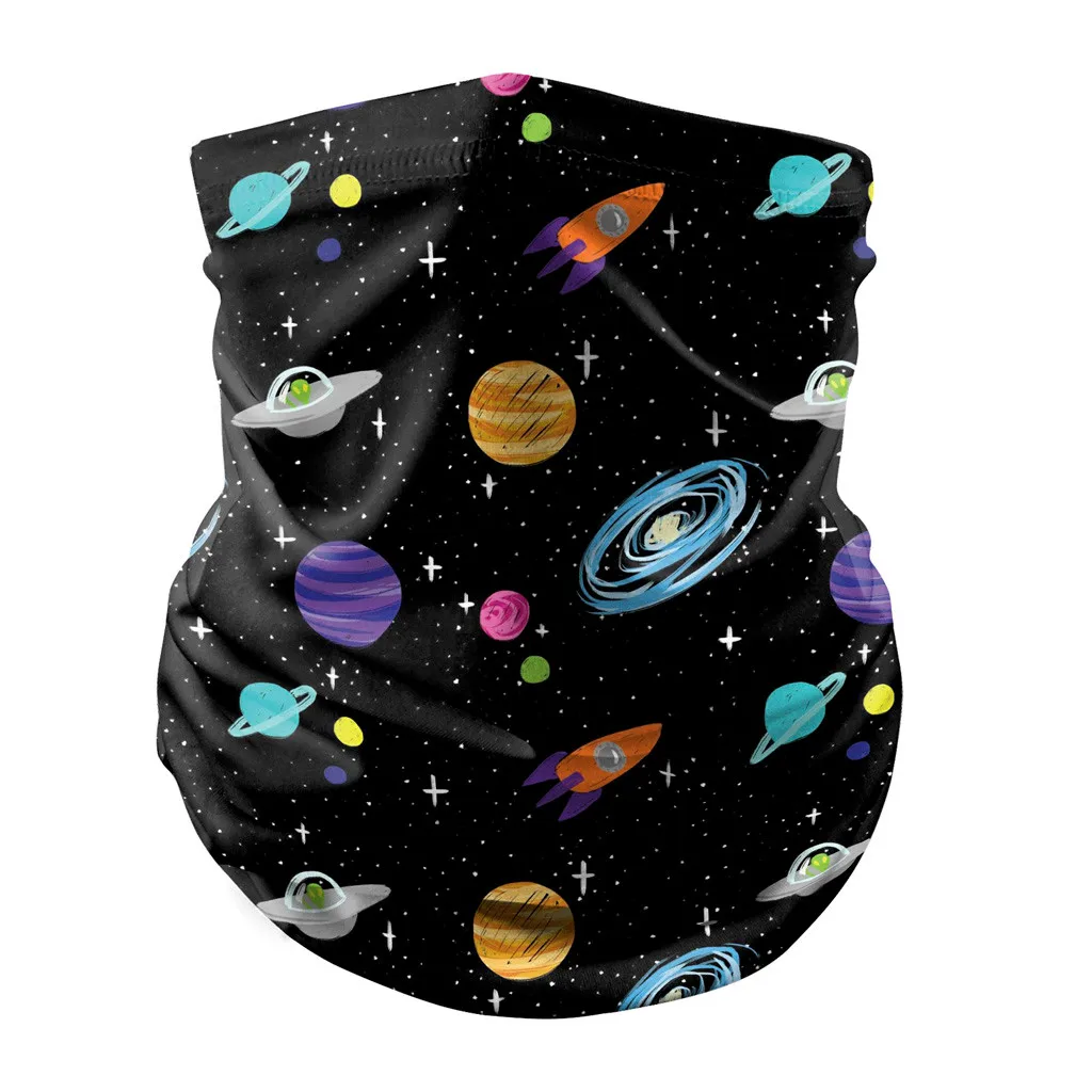 

3D Seamless Universe Galaxy Balaclava Magic Face Cover Warmer Ski Neck Scarf Shield Anti-UV Men Tube Bandana Sun Geometry