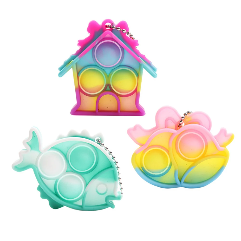 

Stress Relief Toy Dimple Toys Push Bubble Witch Pendant Stress Relief Fidget Educational Finger Press Game Schoolbag Pendant