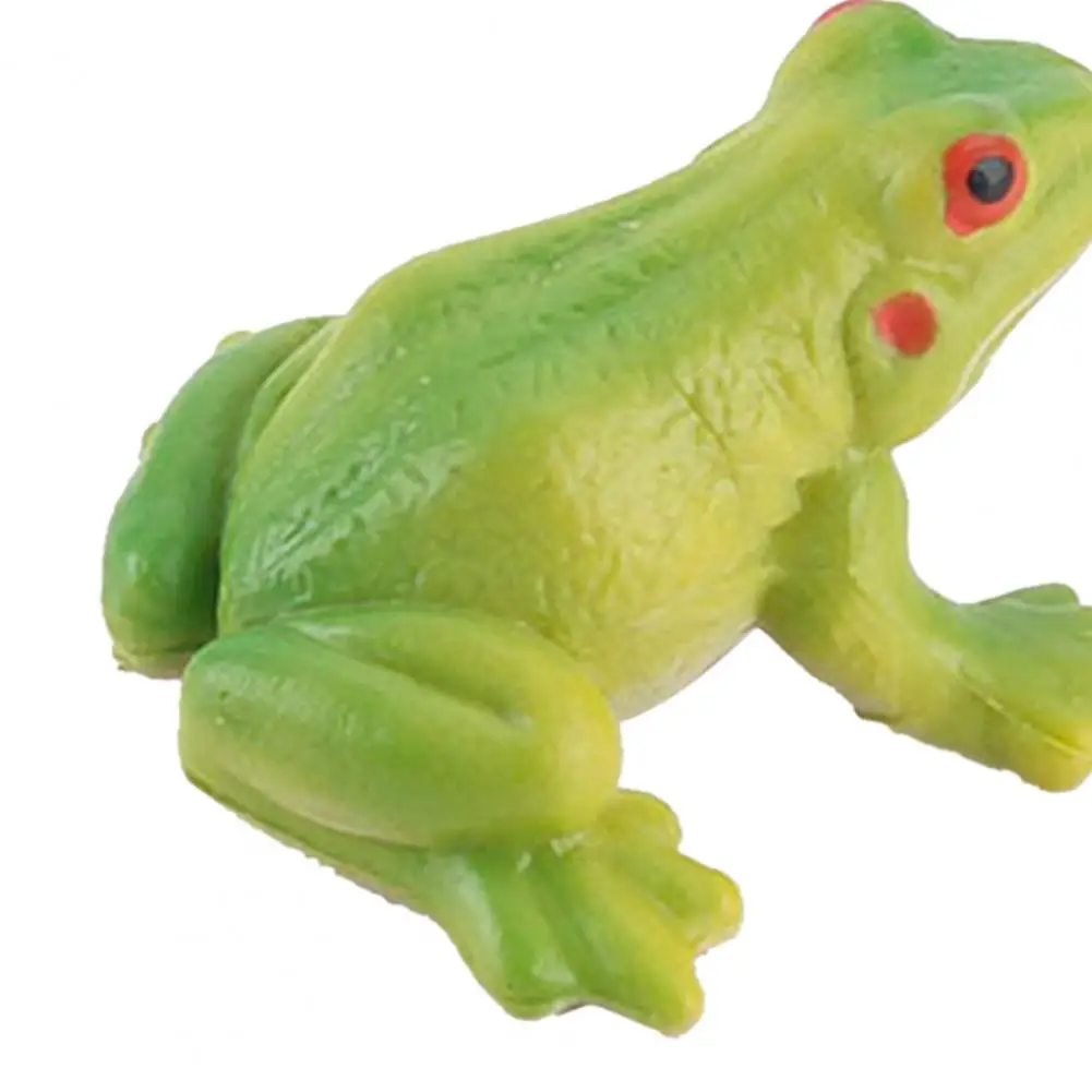 

Frog Model Smell-less Solid PVC Realistic Frog Figure Home Decor Tabletop Ornament Toddler Early Education Cognition Toy