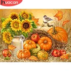 Набор для вышивки крестиком HUACAN, Алмазная мозаика сделай сам с рисунком тыквы, домашний декор, наклейка с подсолнухом
