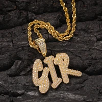 european alphabet name custom pendants necklace for women men hiphop letter necklaces ice out cubic zircon collier jewelry