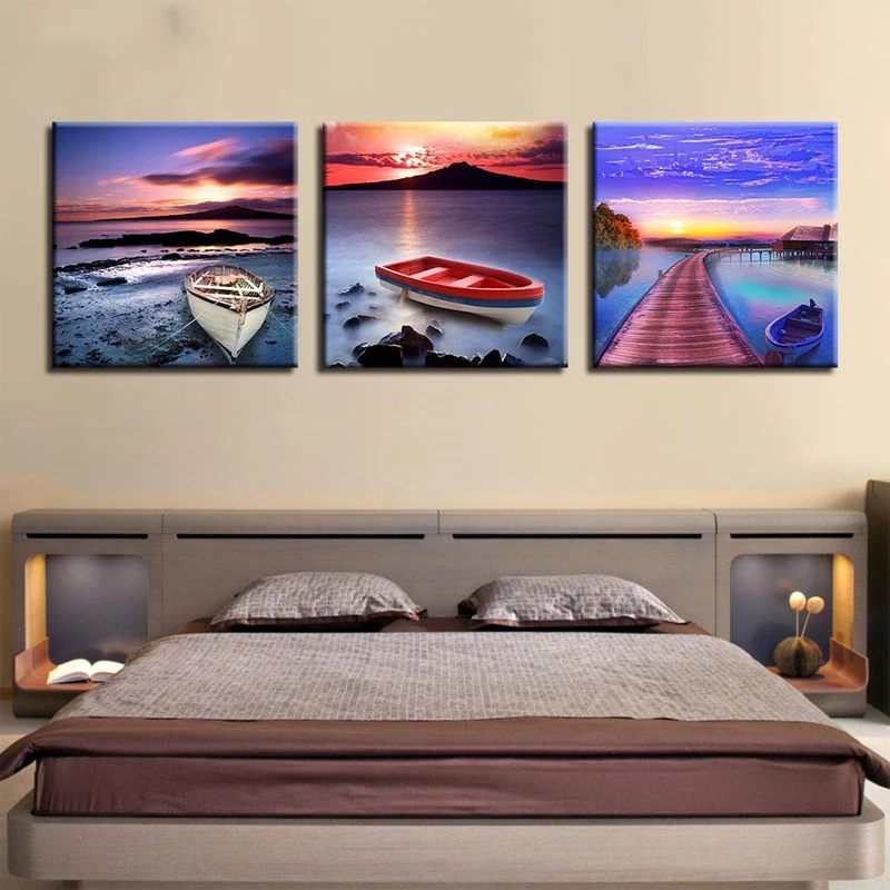 

Комплект из 3 предметов Diy алмазная живопись Полный Круглый квадратный алмаз вышивка Триптих мост на закате пейзаж мозаика картина из ...