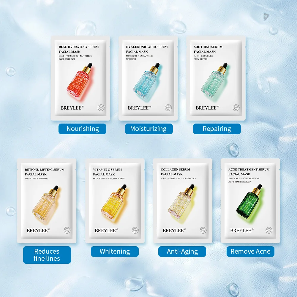 BREYLEE маска для лица коллагеновая ретинол лечение акне сыворотка отбеливающий