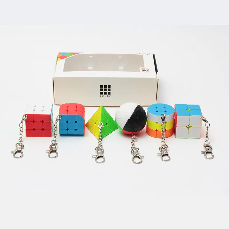 

Набор из 6 шт./подарочный набор, искусственный шар 2x2x2 3x3x3, волшебный шар, цилиндрический брелок, головоломка, развивающие игрушки для детей