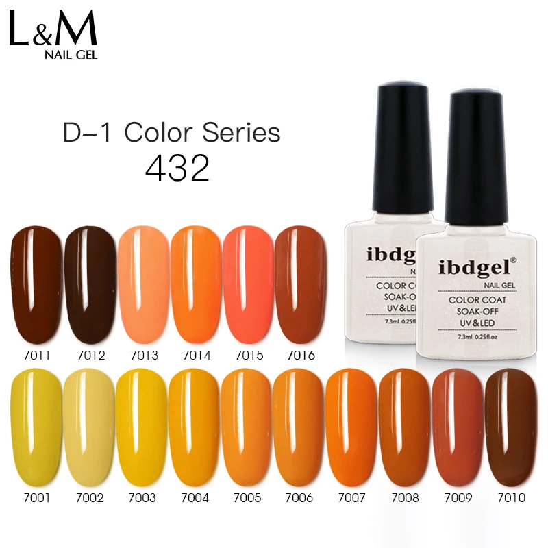 40 pcs/lot NEW D-1Color gel series ibdgel 7.3ml gel polish nails  UV soak off led lamp wholesale glue colorful beauty long last