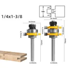 Набор Т-образных фрез для работ по дереву, 2 шт., 14 дюйма, 12,7 мм, 6 мм