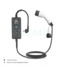 Type 2 Portable EV Charging Box Cable Switchable 10/16A Schuko Plug Electric Vehicle Car Charger EVSE 2.2/3.6KW