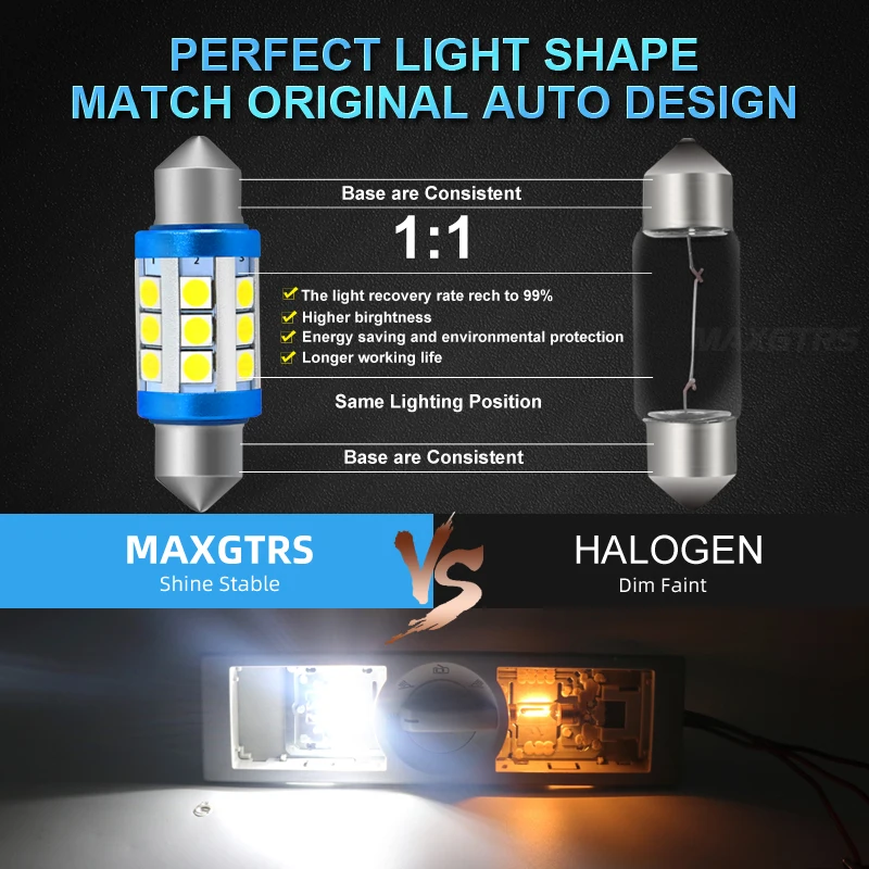Светодиодная лампа CANBUS Festoon C10w 5x C5w для чтения внутренняя Лицензия автомобиля с