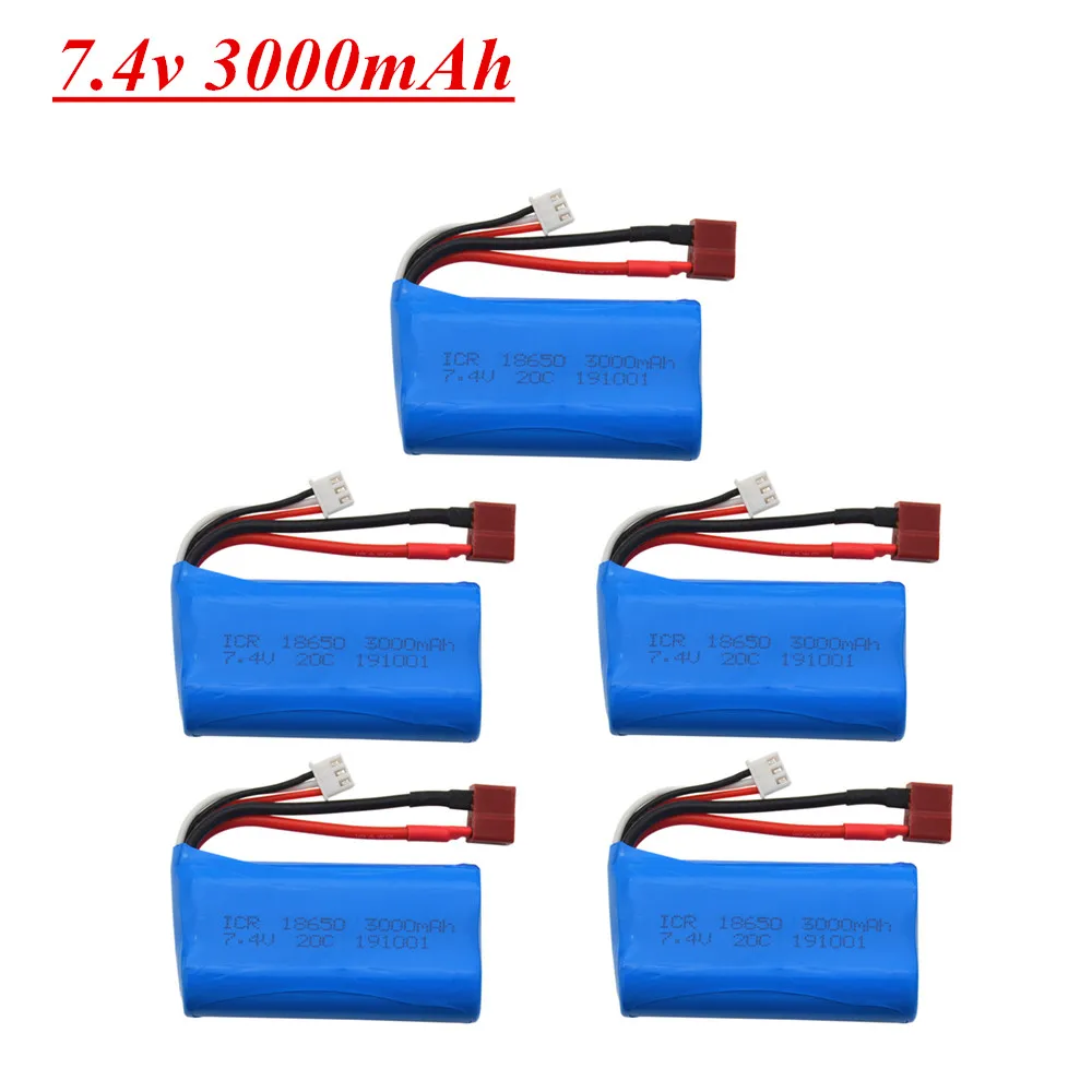 

7.4V 3000mah Lipo Battery 18650 For Wltoys 144001 A959-B A969-B A979-B K929-B 12428 12423 10428 Q39 RC Car Spare Parts