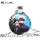 2021 Новое ожерелье с подвеской jujitsu Kaisen аниме-подвески, Круглое стекло, фото, ожерелья 25 мм, ювелирные изделия, подарки фанату
