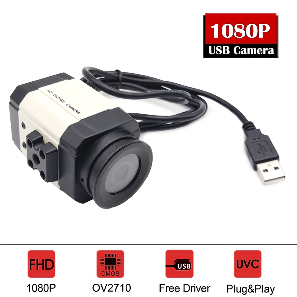 1080P Full HD Промышленная 2 Мп USB веб-камера 30fps 1920x1080 мини-бокс для ПК видеокамера для ноутбука настольного компьютера Skype прямая трансляция