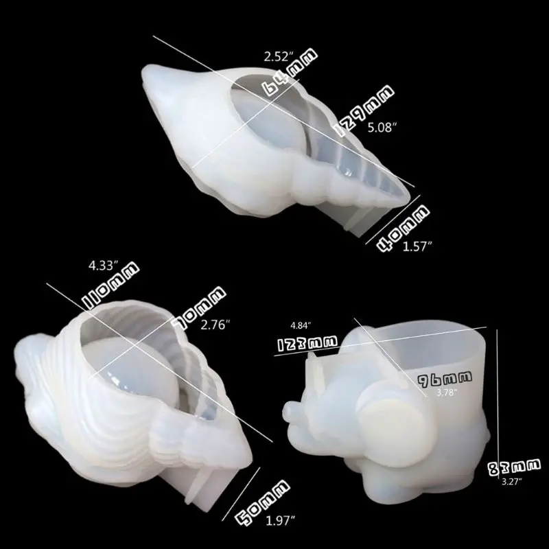 

3Pcs Conch Elephant Shape Beauty Sponge Rack Mold Kit Makp Up Egg Stand Moulds