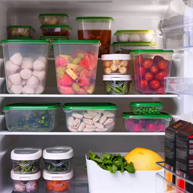 17 шт./компл. BPA бесплатные пластиковые, воздухонепроницаемые, продуктовые контейнеры с крышками многоразовые контейнеры с крышками