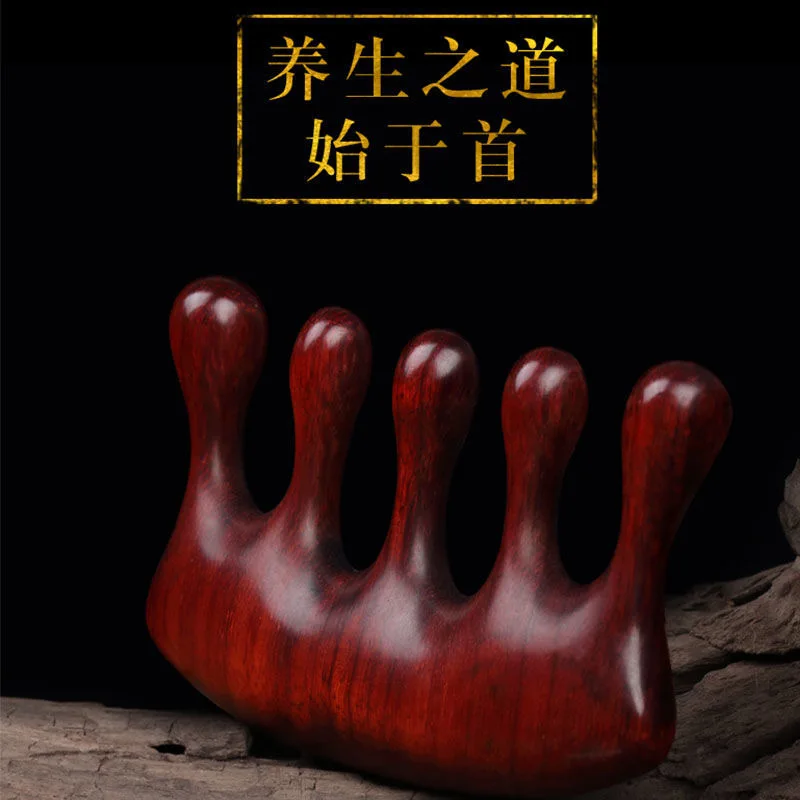 

Free Shipping 1PCS Natural Mahogany Sandalwood Scalp Massage Meridian Comb