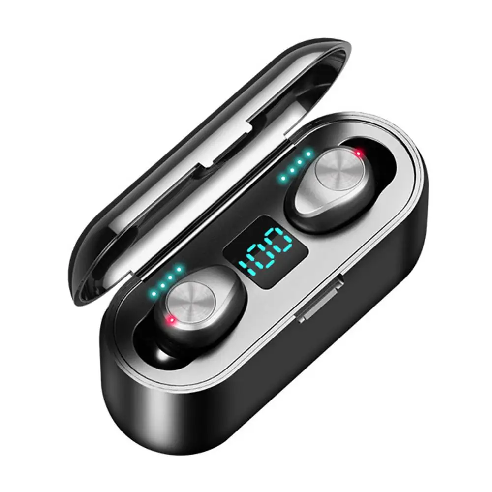 Classic Version F9 TWS Bluetooth 5,0 спортивные наушники стерео Беспроводная Hi-Fi гарнитура 7 стилей невидимые мини-наушники с светодиодный зарядным устройством для телефона - Цвет: Classic Version