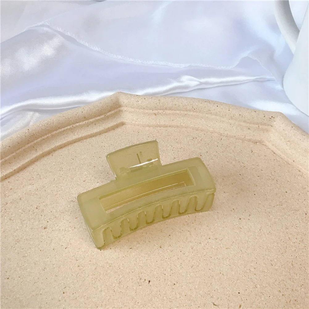 

Rectangle Hair Claws Solid Color Plastic Hair Grab Clips Women Korean Hair Accessories for Girls Buckle Bath Ponytail Holder