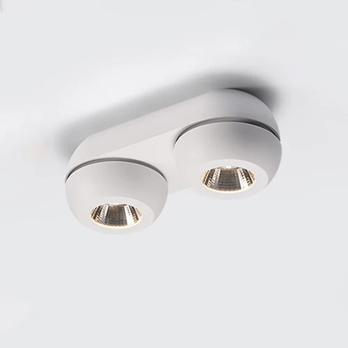 white 20W Поверхностный монтаж потолочный светильник 360 градусов вращающийся 10W20W40W COB светодиодный точечные потолочные светильники AC110-220V светодиодный потолочный светильник Внутреннее освещение - Цвет корпуса: white 20W