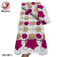 african net lace fabric with embroidered nigerian lace fabrics french tulle lace material for women dress jys 187