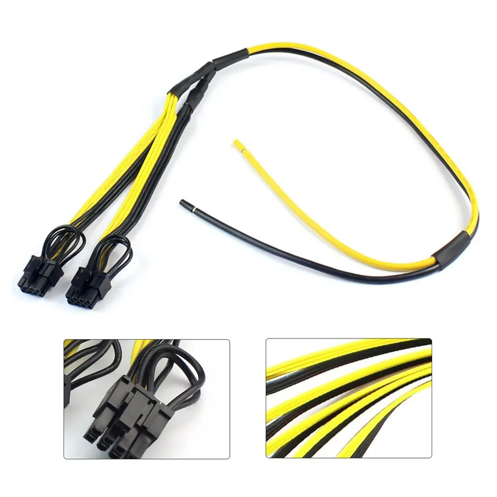 10 Stks Voeding Kabel 6 + 2 Pin Card Lijn 1 Naar 3 Miner Graphics Card Cable Adapter Kabel Splitter Draad Voor Mijnwerker Btc