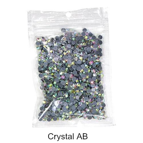 Crystal AB Высокого качества Стразы горячего крепления SS6-SS40 кристалл AB Большая упаковка железа на горячей исправить Стразы для мотив дизайн B1290 - Цвет: Crystal AB