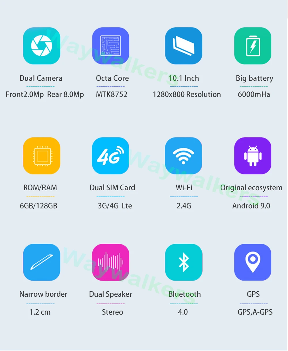 10,1 планшетный ПК 4g android 9,0 Восьмиядерный 6 ГБ ОЗУ 128 Гб ПЗУ две камеры gps WiFi смартфон android 9 планшеты геймер с клавиатурой