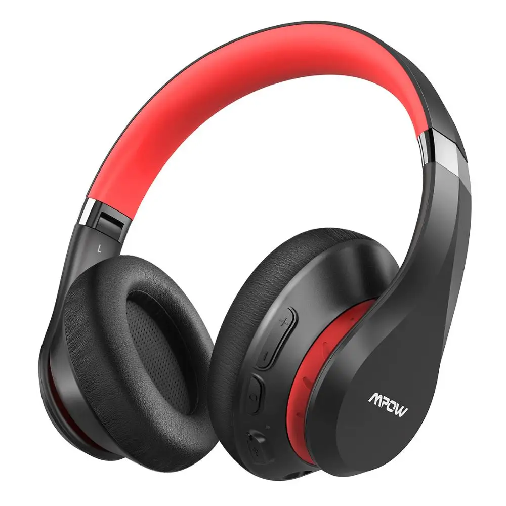 Black-Red Headphone Mpow H20 Bluetooth наушники беспроводные наушники с HiFi глубоким басом шумоподавления микрофон гарнитура с 30 ч Время воспроизведения для IPhone 11 - Цвет: Black-Red Headphone