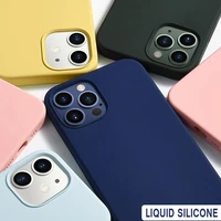 official original liquid silicone phone case for iphone 12 11 pro x xs max mini xr 7 8 plus se2 soft gel rubber protective cover