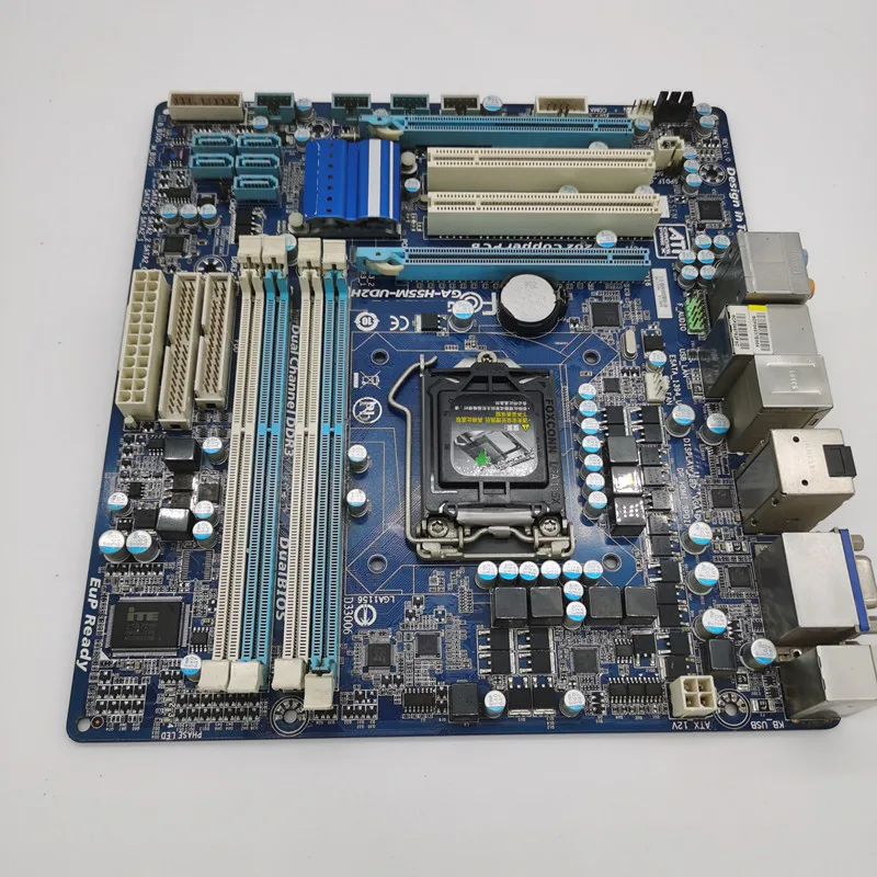 for GIGABYTE GA-H55M-UD2H Desktop Motherboard Socket LGA 1156 DDR3 Intel H55 VGA DVI HDMI Original Used Mainboard | Компьютеры и офис
