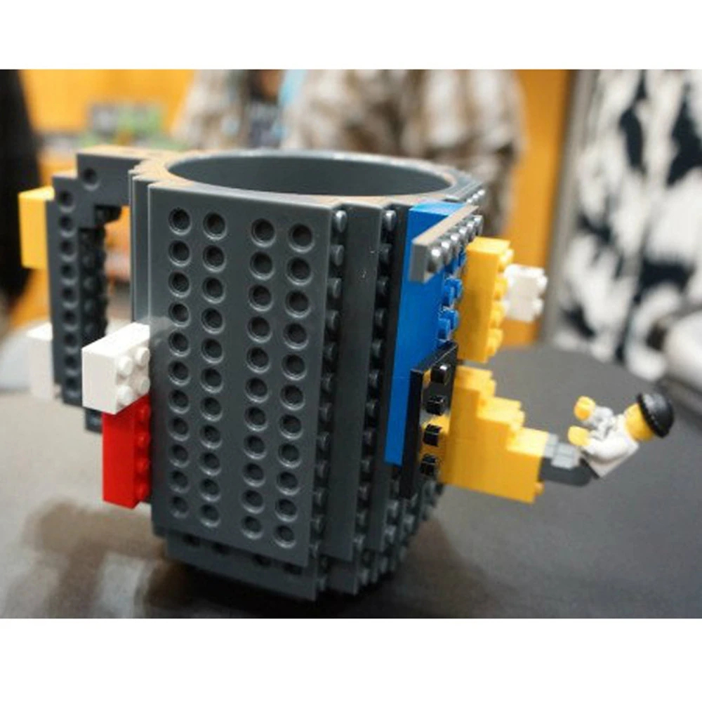 1 шт. Кружка со встроенным кирпичным элементом 350 мл|brick mug|build-on brick mugcup diy |
