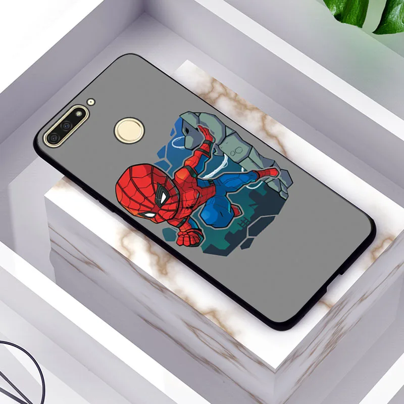 Для huawei Honor 7A Pro Чехол Honor 7C 7X7 S с мультяшным Веном Железный человек черный ТПУ чехол для huawei Honor 8S 8C 8X чехол Honor 8 9 Lite - Цвет: TPUBLK594