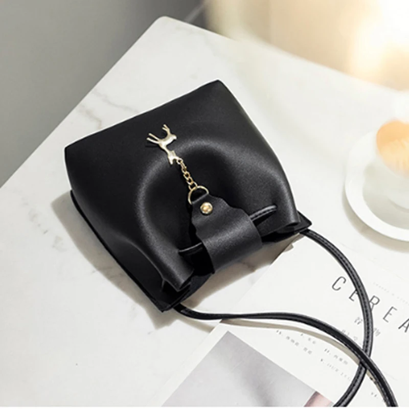 2020 модная женская сумка через плечо из искусственной кожи маленькая с подвеской