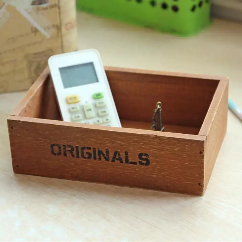 Винтажный деревянный ящик садовый Настольный цветочный горшок безделушка