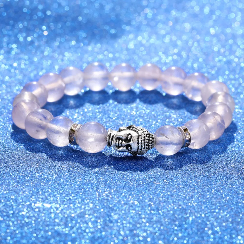 Браслет женский мужской эластичный с кристаллами буддийские амулеты на голову |