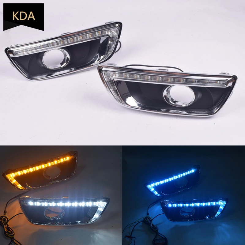 Дневные ходовые огни для авто 2 шт. 12 В светодиодные желтые указатели поворота