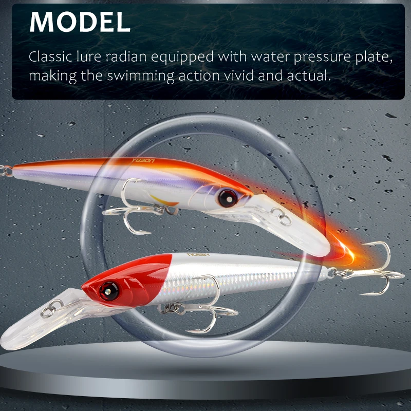 Тонущий гольян Троллинг приманки 140 мм 180 рыболовные рыбалка с крючком рыболовный