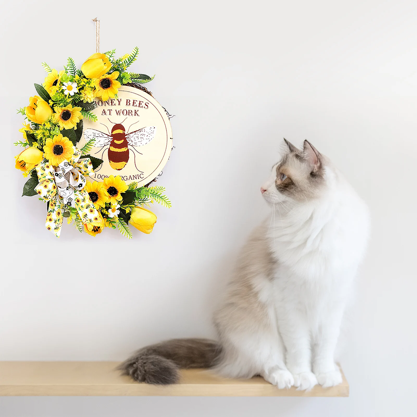 

Sunflower Hornets Wreaths For Doors Easter Bee Garlands Festival Party Bee Garland Decor Ornament For Home Decoration