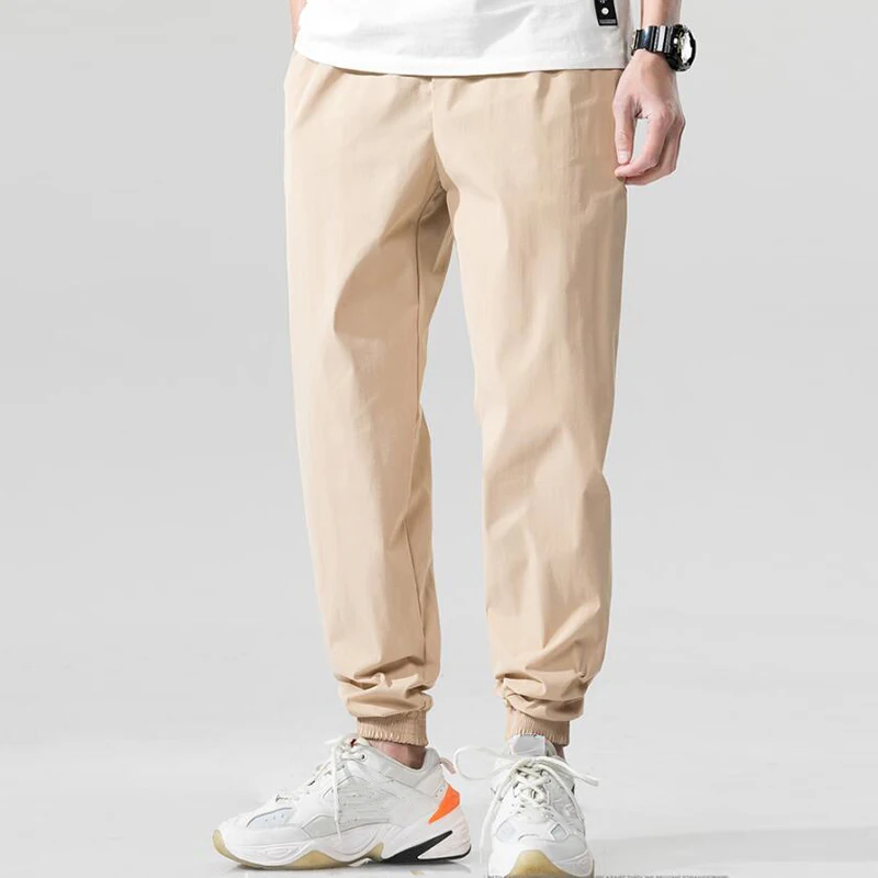 

Мужские японские повседневные брюки, мужские свободные широкие брюки, длинные брюки, мужские джоггеры, шаровары, мешковатые штаны с эластичной талией