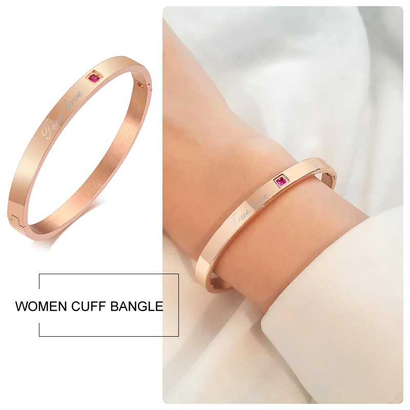 

Женский браслет из нержавеющей стали под розовое золото