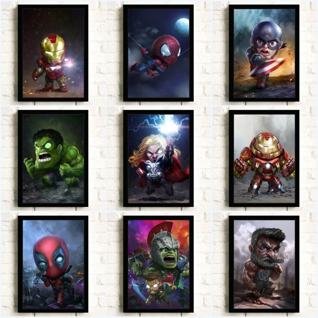 

5D Diamond Painting Captain America Iron Man Thor Marvel Superhero Embroidery Cross Stitch Rhinestone Mosaic Home Decoration