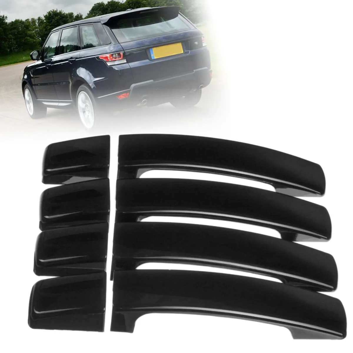 8 шт. глянцевые черные однотонные фонарики отделка для Range Rover Sport Freelander 2005 2010 Land