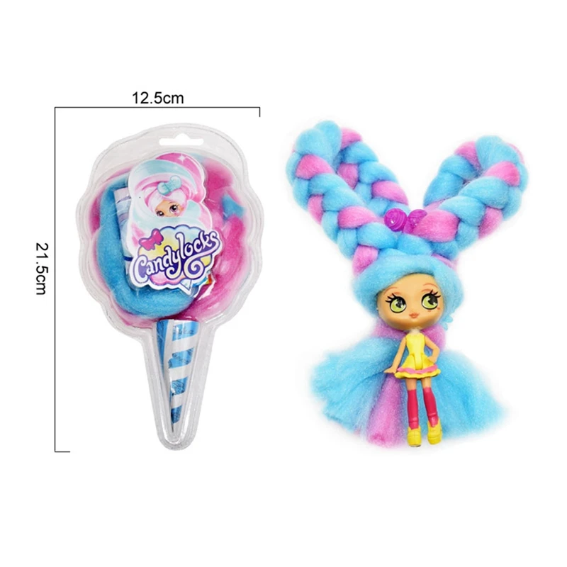 

Candy locks Baby Doll Treat Toys Hairdressing Dolls Accessories Marshmallow Hair Surprise Hairstyle For Girl Toys Gift