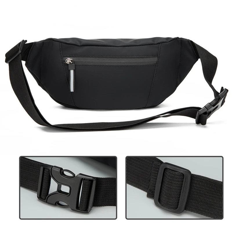 Outdoor Men's Sports Gym Bags Fashion Personality Leisure Chest Waterproof Waist Shoulder Messenger Trail Running Cycling Pocket