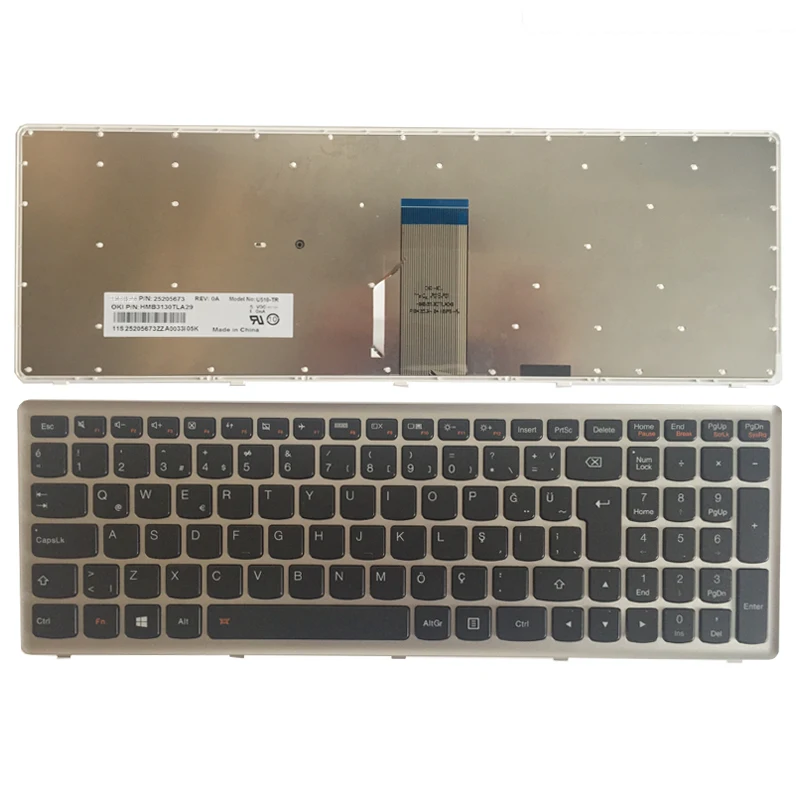 Клавиатура для ноутбука Lenovo Ideapad Z710 U510 Чешский CZ/Nordic NE/Турция TR клавиатура с