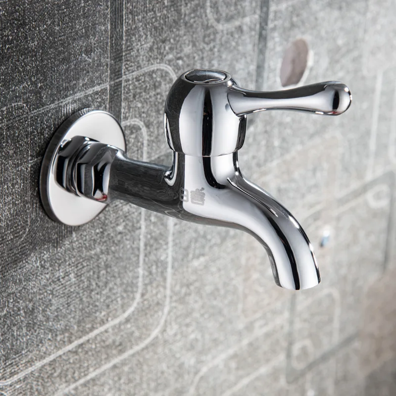 

Chrome Copper Single Cold Water Tap Long Mops G1/2‘’ old Ordinary Faucets MOP Tub Bibcock