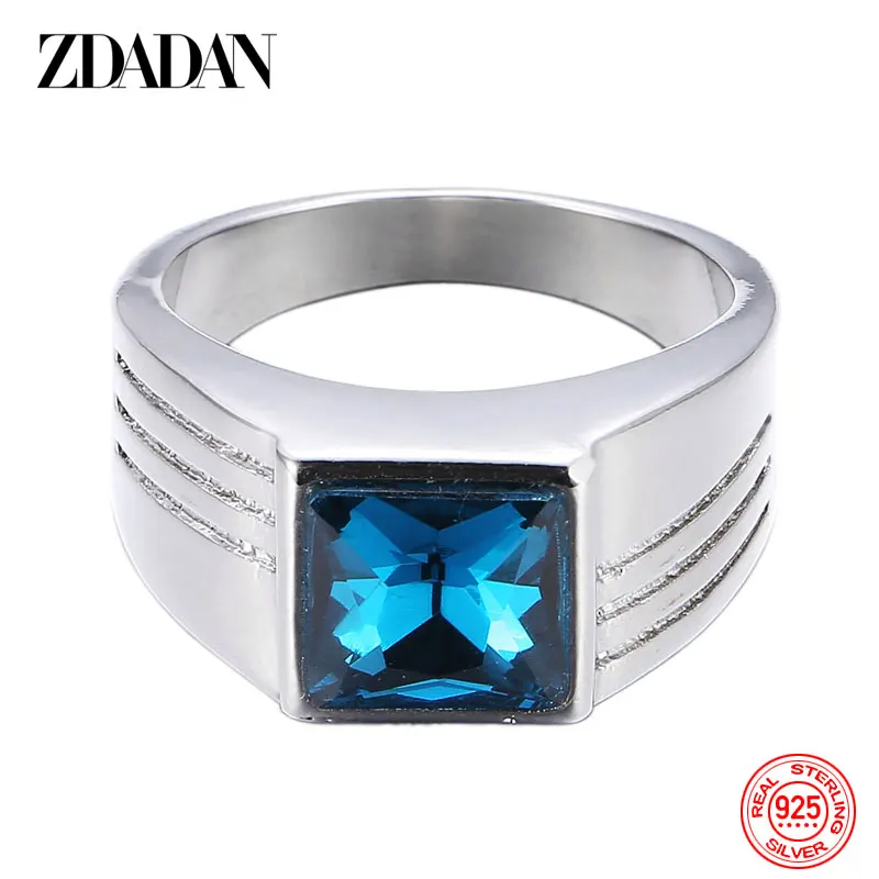 Женское кольцо из серебра 925 пробы с сапфировым стеклом | Украшения и аксессуары