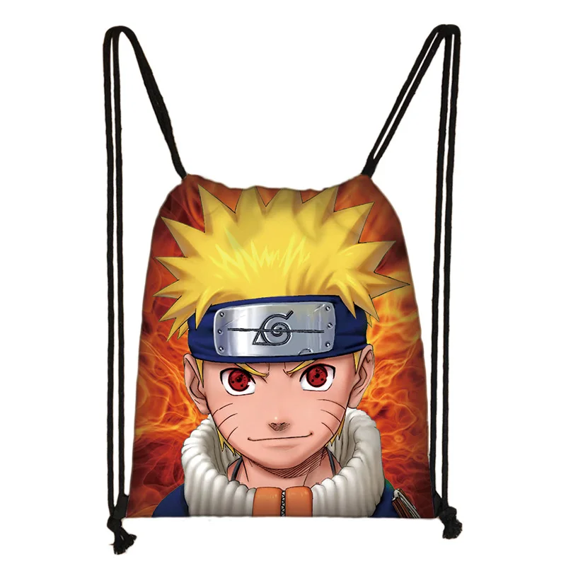 Японский аниме принт сумка на шнурке Женская Подростковая дорожная школьная