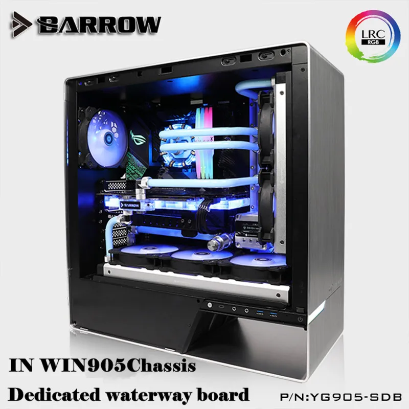 

Barrow water cooler PC YG905-SDB waterway boards for in Win 905 case for Intel CPU water block&single GPU building for RGB PC