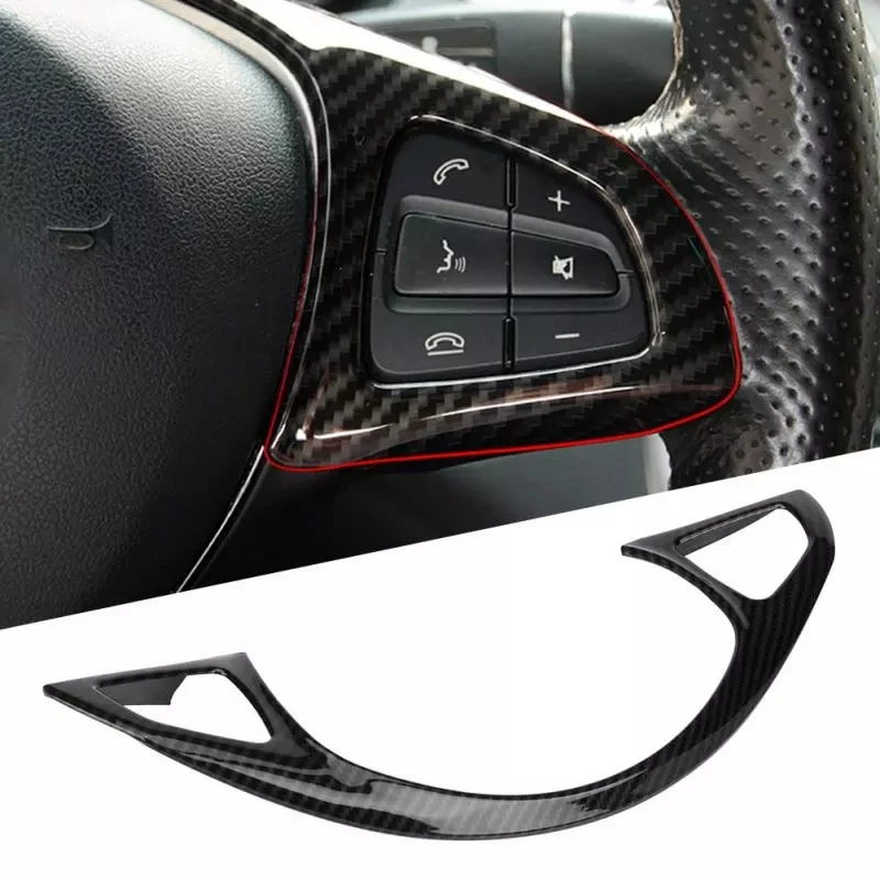 

Car Steering Wheel Frame Carbon Fiber Trim Cover for Benz C E GLC Class W205 W213 X253 2016-2018