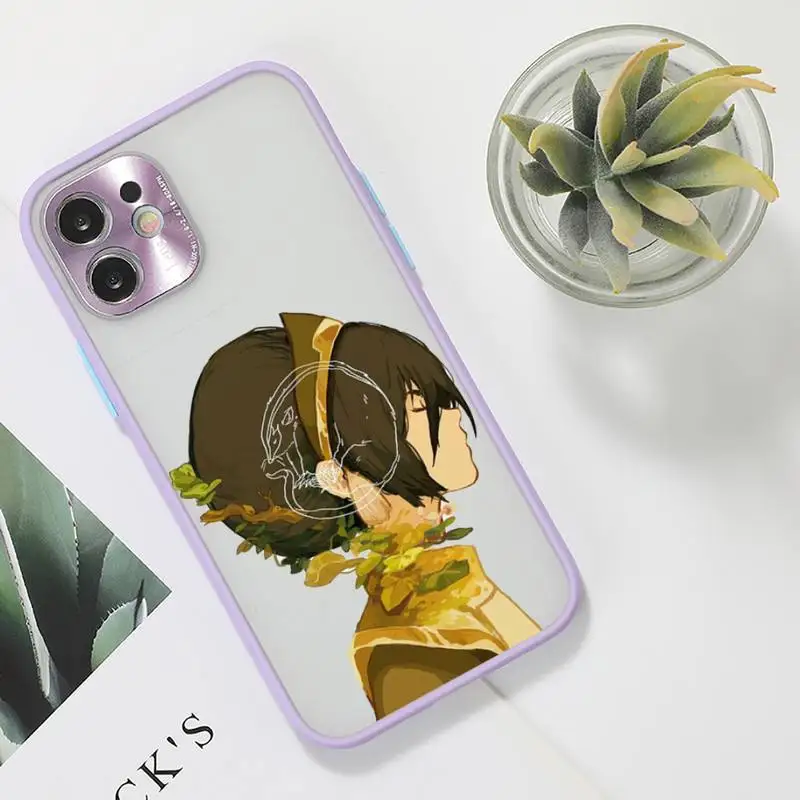 

Avatar The Last Airbender Phone Case For iPhone 12 11 Mini Pro XR XS Max 7 8 Plus X Matte transparent Purple Back Cover