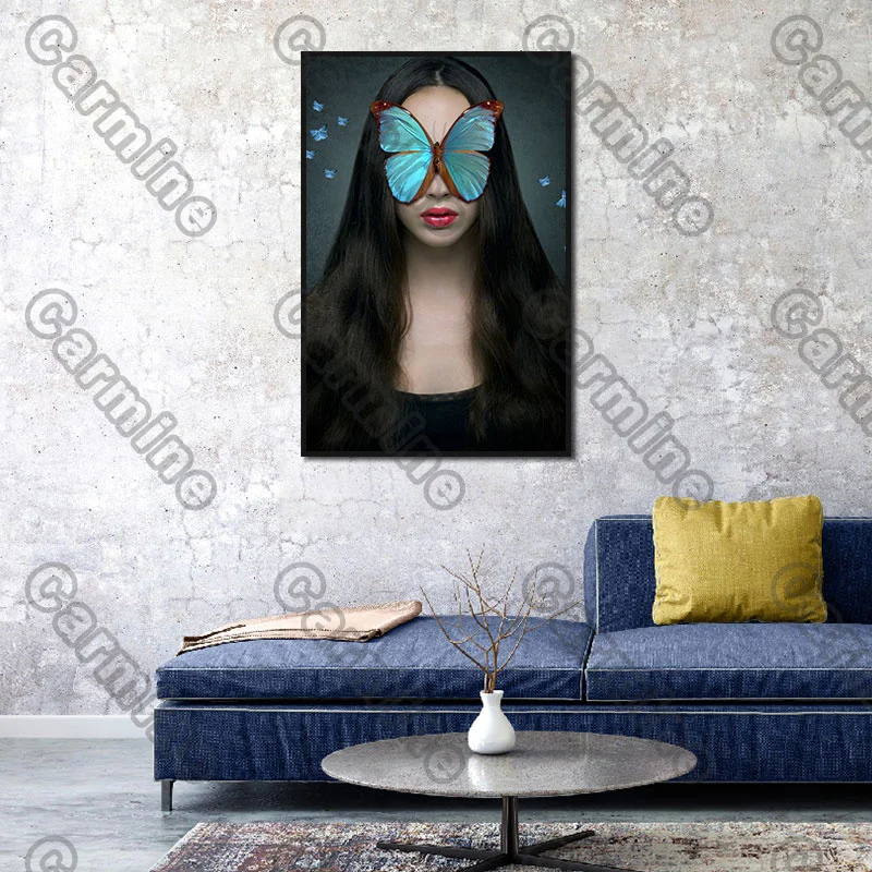 Постер с изображением красивой бабочки глаза фигурка Картина на холсте
